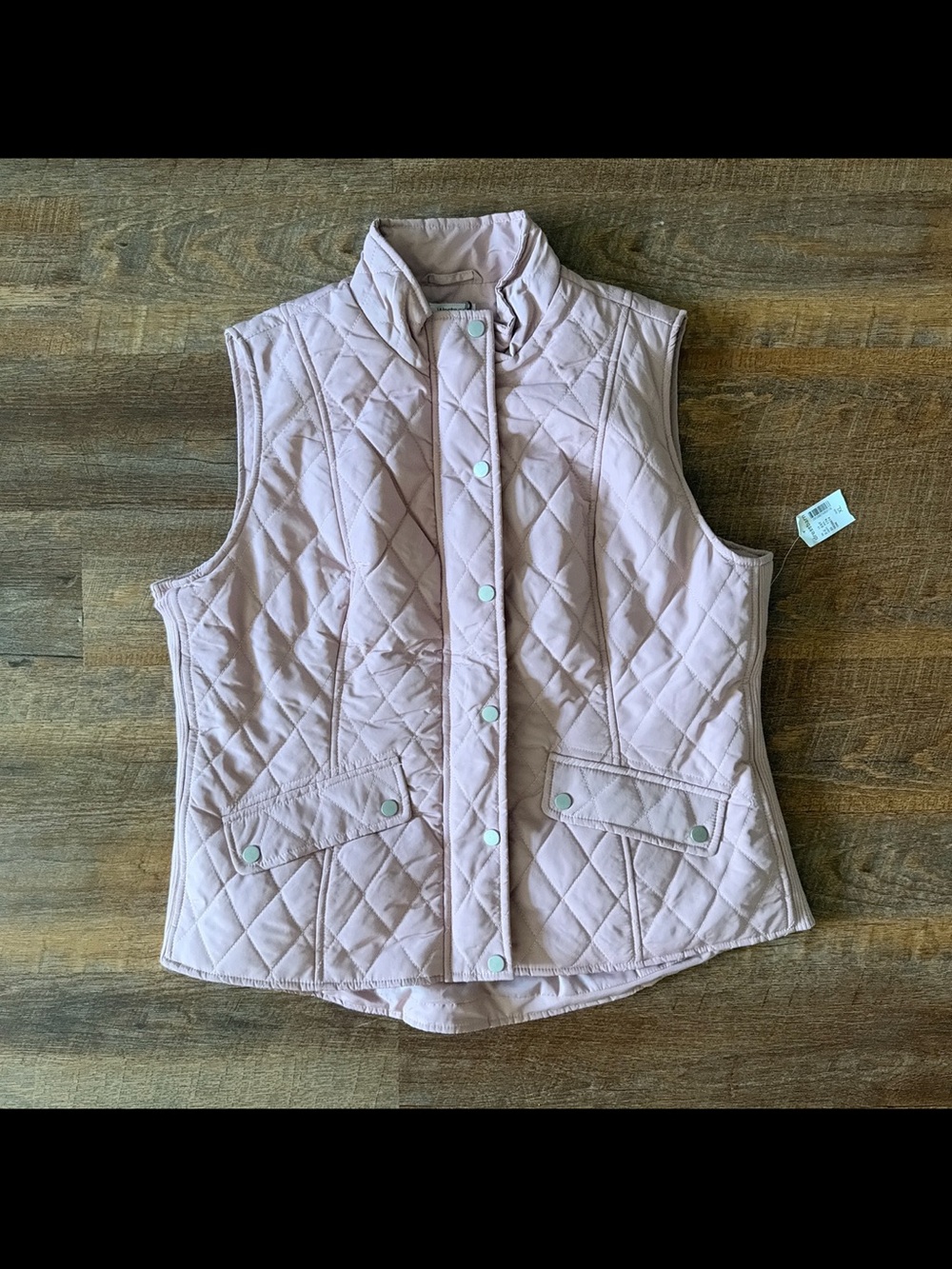 Westport Quilted Pink Snap-Front Vest
